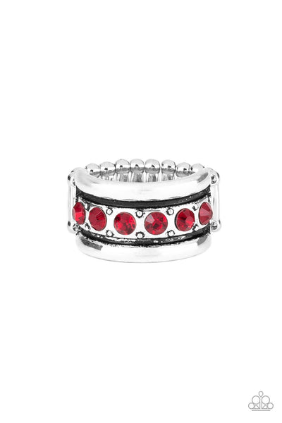 Paparazzi Dauntless Shine - Red - Veronica's Jewelry Paradise, LLC