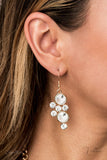 The Rosa - Paparazzi Zi Necklace Gold White Stone - Veronica's Jewelry Paradise, LLC