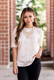 The Rosa - Paparazzi Zi Necklace Gold White Stone - Veronica's Jewelry Paradise, LLC