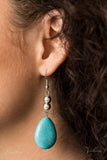 The Amy - Paparazzi Zi Necklace Crackle Turquoise Teardrop - Veronica's Jewelry Paradise, LLC