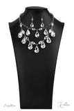The Sarah - Paparazzi Zi Necklace Clear Teardrop - Veronica's Jewelry Paradise, LLC