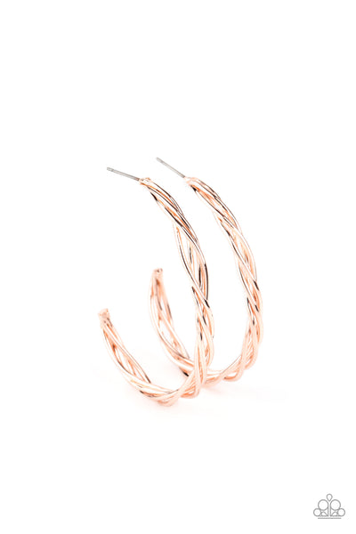 Paparazzi Twisted Tango - Rose Gold - Veronica's Jewelry Paradise, LLC