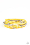 Paparazzi Stacked Showcase - Yellow - Veronica's Jewelry Paradise, LLC