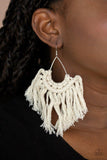 Paparazzi Wanna Piece Of MACRAME? - White - Veronica's Jewelry Paradise, LLC