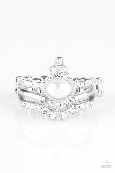 Paparazzi Timeless Tiaras - White - Veronica's Jewelry Paradise, LLC