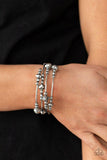 Paparazzi Showy Shimmer - Silver - Veronica's Jewelry Paradise, LLC