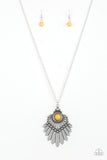 Paparazzi Inde-PENDANT Idol- Yellow - Veronica's Jewelry Paradise, LLC