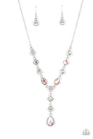 Paparazzi AUG LOP Forget the Crown- Multi Iridescent Necklace