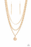 Paparazzi EMP Winking Wanderer - Gold Necklace