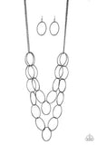 Paparazzi Move On OVAL! - Black - Veronica's Jewelry Paradise, LLC
