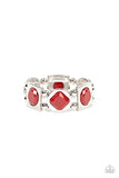 Paparazzi PINK FRIDAY Asymmetrical A-Lister - Red Bracelet