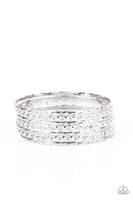 Paparazzi Back-To-Back Stacks - Silver - Veronica's Jewelry Paradise, LLC