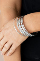 Paparazzi Back-To-Back Stacks - Silver - Veronica's Jewelry Paradise, LLC