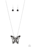 Paparazzi Badlands Butterfly - Black Necklace