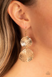 Paparazzi Bait and Switch - Gold Earrings