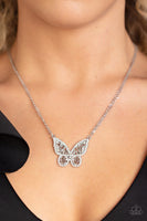 Paparazzi Baroque Butterfly - White