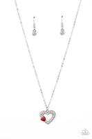 Paparazzi Bedazzled Bliss - Red Heart Necklace