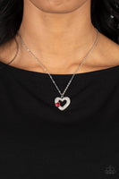 Paparazzi Bedazzled Bliss - Red Heart Necklace