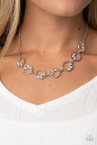 Paparazzi Blissfully Bubbly - White Iridescent Necklace