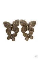 Paparazzi Blushing Butterflies - Brass