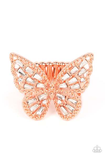 Paparazzi Bright-Eyed Butterfly - Copper Ring