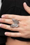 Paparazzi PINK FRIDAY Bright-Eyed Butterfly - White Butterfly Ring