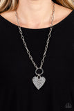 Paparazzi Brotherly Love - Silver Heart Necklace