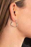 Paparazzi Burnished Beau - Silver Small Hoops Earrings