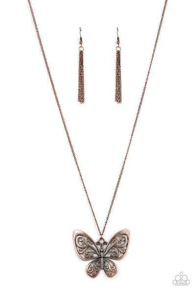 Paparazzi Butterfly Boutique - Copper - Veronica's Jewelry Paradise, LLC