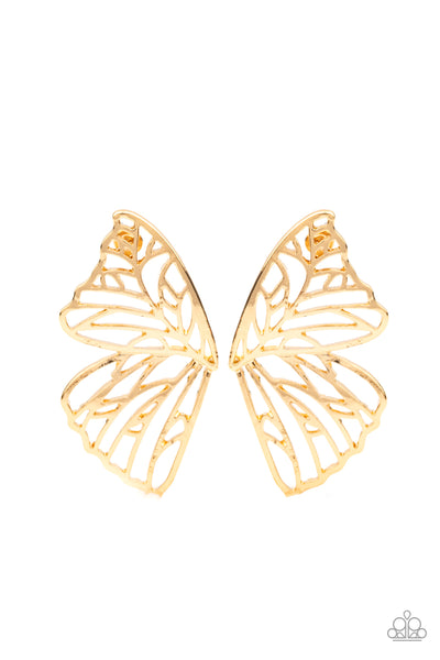 Paparazzi Butterfly Frills - Gold - Veronica's Jewelry Paradise, LLC