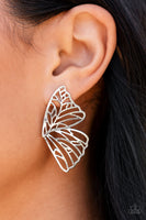 Paparazzi Butterfly Frills- Silver - Veronica's Jewelry Paradise, LLC