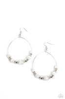 Paparazzi Cats Eye Charisma - White Cat's Eye Earrings