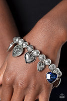 Paparazzi Charming Crush - Blue Gem Heart Bracelet