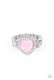 Paparazzi Committed to Cupid - Pink Heart Ring