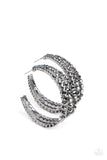Paparazzi Cosmopolitan Cool - Black Hoop Earrings