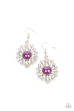 Paparazzi Crowns Required - Purple Marquise Cut Earrings