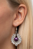 Paparazzi Crowns Required - Purple Marquise Cut Earrings