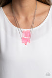 Paparazzzi Crystal Catwalk - Pink Crystal-like Necklace