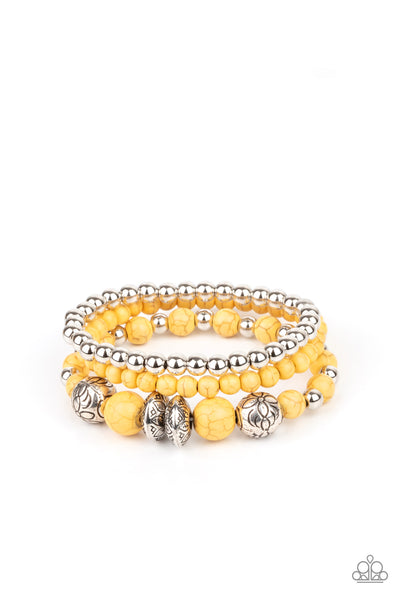 Paparazzi Desert Blossom - Yellow - Veronica's Jewelry Paradise, LLC