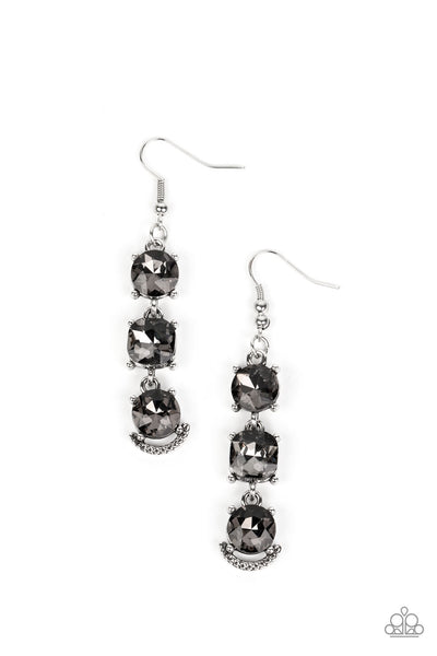 Paparazzi Determined to Dazzle - Silver Earrings