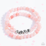 Paparazzi Devoted Dreamer - Pink Love Bracelet