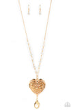 Paparazzi Doting Devotion - Gold - Veronica's Jewelry Paradise, LLC