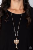 Paparazzi Doting Devotion - Gold - Veronica's Jewelry Paradise, LLC
