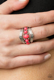 Paparazzi Show-Stopping Chevron - Pink - Veronica's Jewelry Paradise, LLC