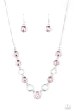 Paparazzi Elegantly Elite - Pink Necklace