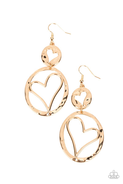 Paparazzi Enchanting Echo - Gold Earrings