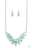 Paparazzi Ethereal Efflorescence - Green Cut Gens Necklace
