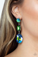 Paparazzi Extra Envious - Green Earrings