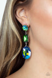 Paparazzi Extra Envious - Green Earrings