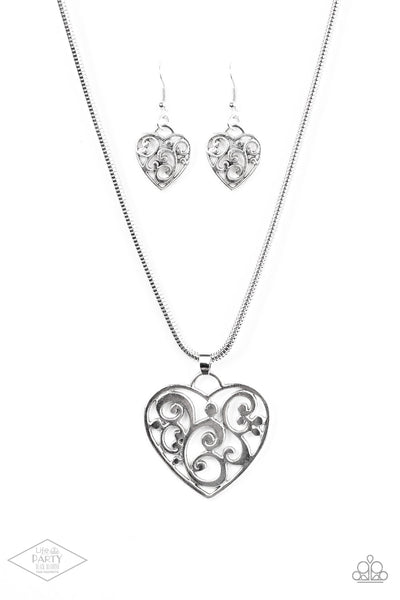 Paparazzi FILIGREE Your Heart With Love - Silver - Veronica's Jewelry Paradise, LLC